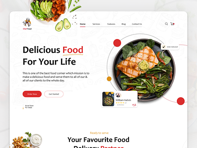 Food Landing Page adobe xd brain mapping branding design fast food figma food food landing page high fidelity sketches low fidelity sketches product design prototyping sketch ui user experience user interface user personas ux