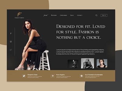 Fashion Company - Fashion Landing Page adobe xd brain mapping branding design fashion fashion landing page figma high fidelity sketches ladies fashion landing page low fidelity sketches product design prototyping sketch ui user experience user interface user personas ux