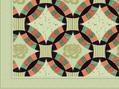 Cheater Quilt - Amanda Lynne Wedding Ring crafts fabric patterns textiles