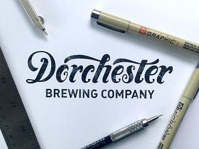 Dorchester Brewing Co. Lettering Design dentity design hand lettering lettering design logo design