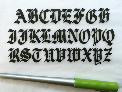 Blackletter Alphabet blackletter fraktur gothic handlettering lettering script textura