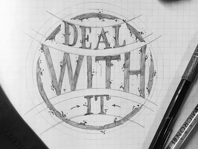 Deal With It handlettering handwritten lettering script serif typography