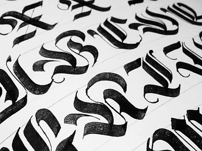 Fraktur Explorations abstract blackletter calligraffiti fraktur gothic handlettering lettering logo pattern script