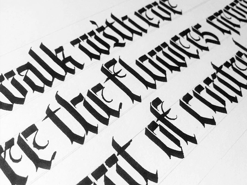 Blackletter Quote by Jake Rainis on Dribbble