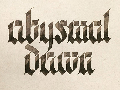 Abysmal Dawn abstract blackletter calligraffiti fraktur gothic handlettering lettering logo pattern script