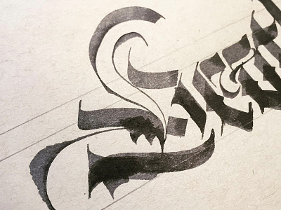 Blackletter Fraktur D abstract blackletter calligraffiti fraktur gothic handlettering lettering logo pattern script