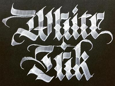 White Fraktur On Black abstract blackletter calligraffiti fraktur gothic handlettering lettering logo pattern script