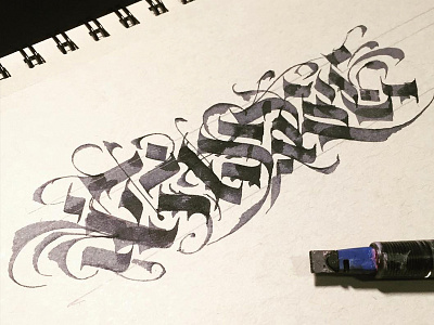 Abstract Blackletter Doodle