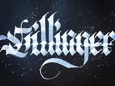 Dillinger Blackletter abstract blackletter calligraffiti fraktur gothic handlettering lettering logo pattern script