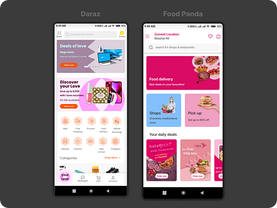 Daraz & Food Panda landing page design... figma landing page mobile design user experience user interface