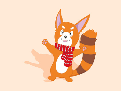 Happy Red Panda Vector art vector