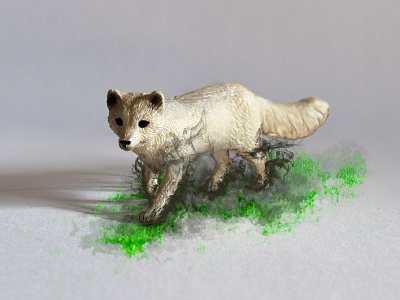 Snow Fox Spirit art photography photoshop