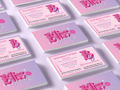 Bliss Beauty business card design