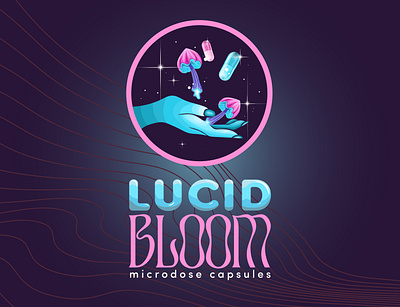 Brand Identity design for a microdosing company art branddesigner brandidentity branding design fungi graphic design illustration logo mushroom psilocybin ui vector