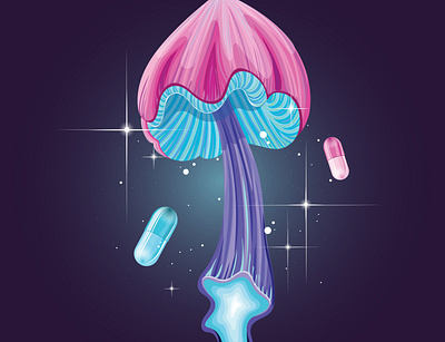 magical fungi 🍄 art branddesigner brandidentity branding design graphic design illustration logo ui vector
