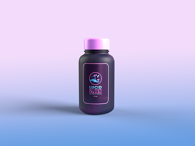 Lucid Bloom capsule bottle art branddesigner brandidentity branding design ethereal brand graphic design illustration logo mental health package design ui vector