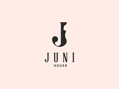 Juni House Logo Concept bikini brand cat concept fashion j letter logo logo mark negative space symbol