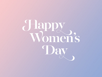 Happy women's day.