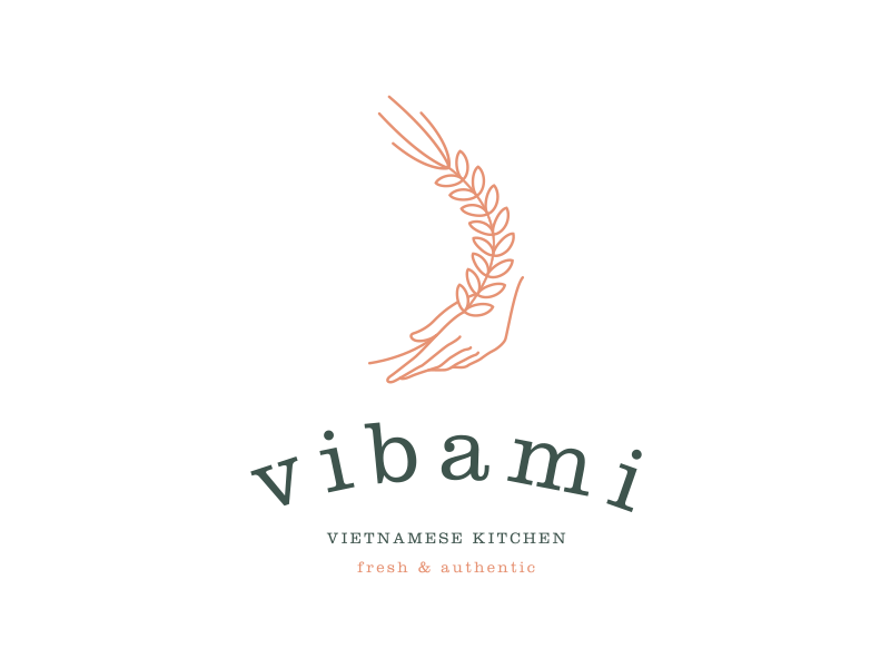 Vibami Logo Concept authentic branding bread cuisine finland food fresh hand homemade kitchen vietnamese wheat