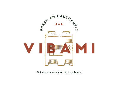 Vibami Logo Concept authentic branding bread cuisine finland food fresh homemade kerosense stove kitchen traditional vietnamese