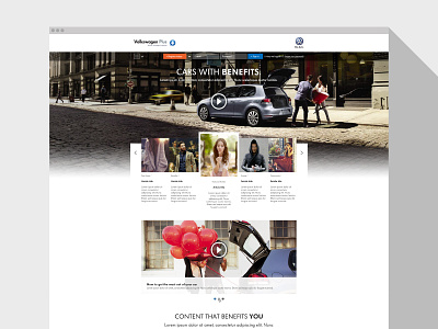 Volkswagen Plus cars responsive ui volkswagen website