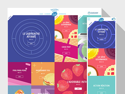 Le Lait games responsive ui website