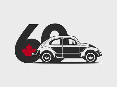 Volkswagen 60 Years in Canada beetle car logo volkswagen
