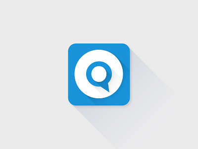 Cirqles logo app blue flat icon ios logo material design mobile