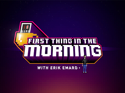 First Thing in the Morning game logo pixel pixel art retro video