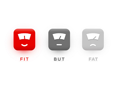 FIT APP ICON app design appicon colorful conceptual fitness flat vector