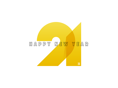 Happy New Year! 2021 21 color of the year design happy new year lettermark logo minimal pantone pantone 2021 pantone color of the year yellow yellow logo