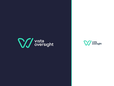 Vista Oversight branding check mark clean design letter mark letter v logo monogram