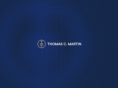 Thomas C. Martin clean design letter mark logo marine monogram navy navy veteran trident