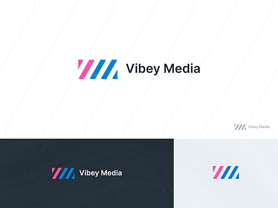 Vibey Media clean design letter mark logo minimalist monogram vm vm monogram