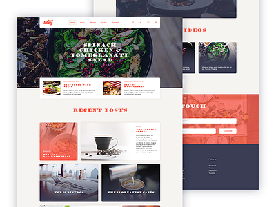 Food Blog theme blog blog design design food blog theme ui web desgin