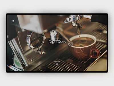 One Page - Café cafe clean elegant minimal one page one page design theme ui ui ux ux web web design