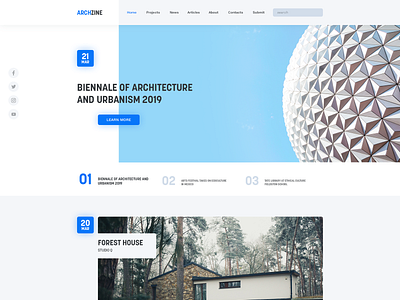 Architectrural magazine concept clean concept design experiment landing page landing page concept magazine theme ui ux