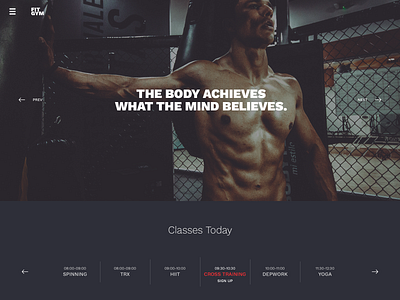 Web design - Gym theme