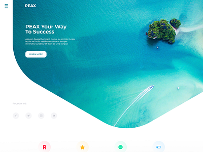 Peax - Landing page theme clean concept experiment landing page landing page concept theme ui ux web design web site design website