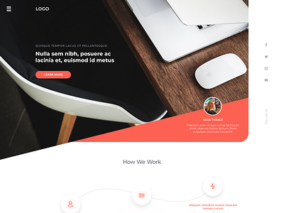 Landing page concept business clean landing page landing page concept minimal theme ui ux web design web site webdesign website