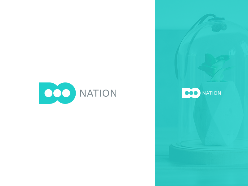 Do-Nation monogram letter mark donation donate clean branding design logo