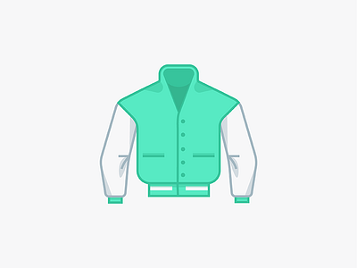 Green Jacket art coat concept design green illustration jacket minimal shot sport stroke