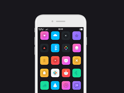 iOS Theme apple application apps gradient icons illustration ios iphone logo theme ui vector