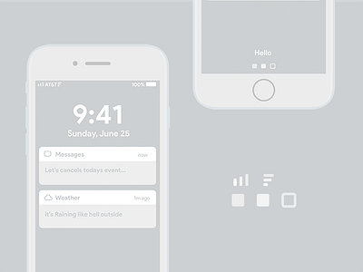 Minimal Phone lock-screen concept