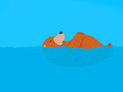 Bear in summer bear illustration life