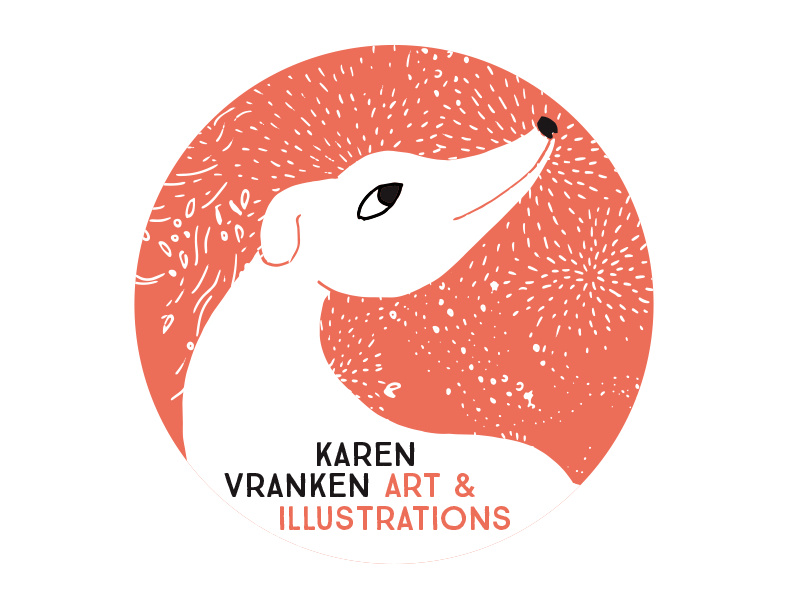Happy dog avatar logo animals illustration