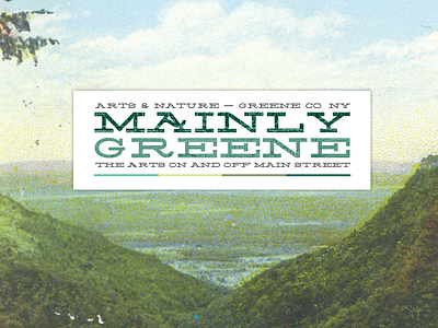 Mainly Greene 1940s design postcards retro texture website wordmark