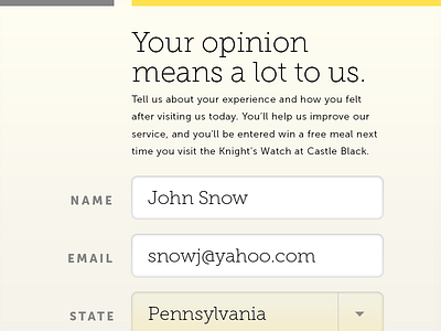 Noodling around with Forms blending styles comments forms game of thrones interface design