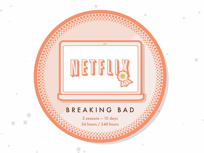 Netflix Badge badges breaking bad fun illustration monotone netflix strokes tv
