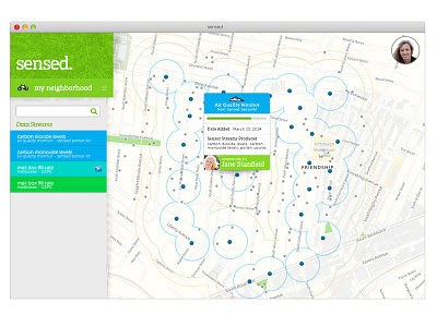 Sensed Map Screen heat map hovers maps screens